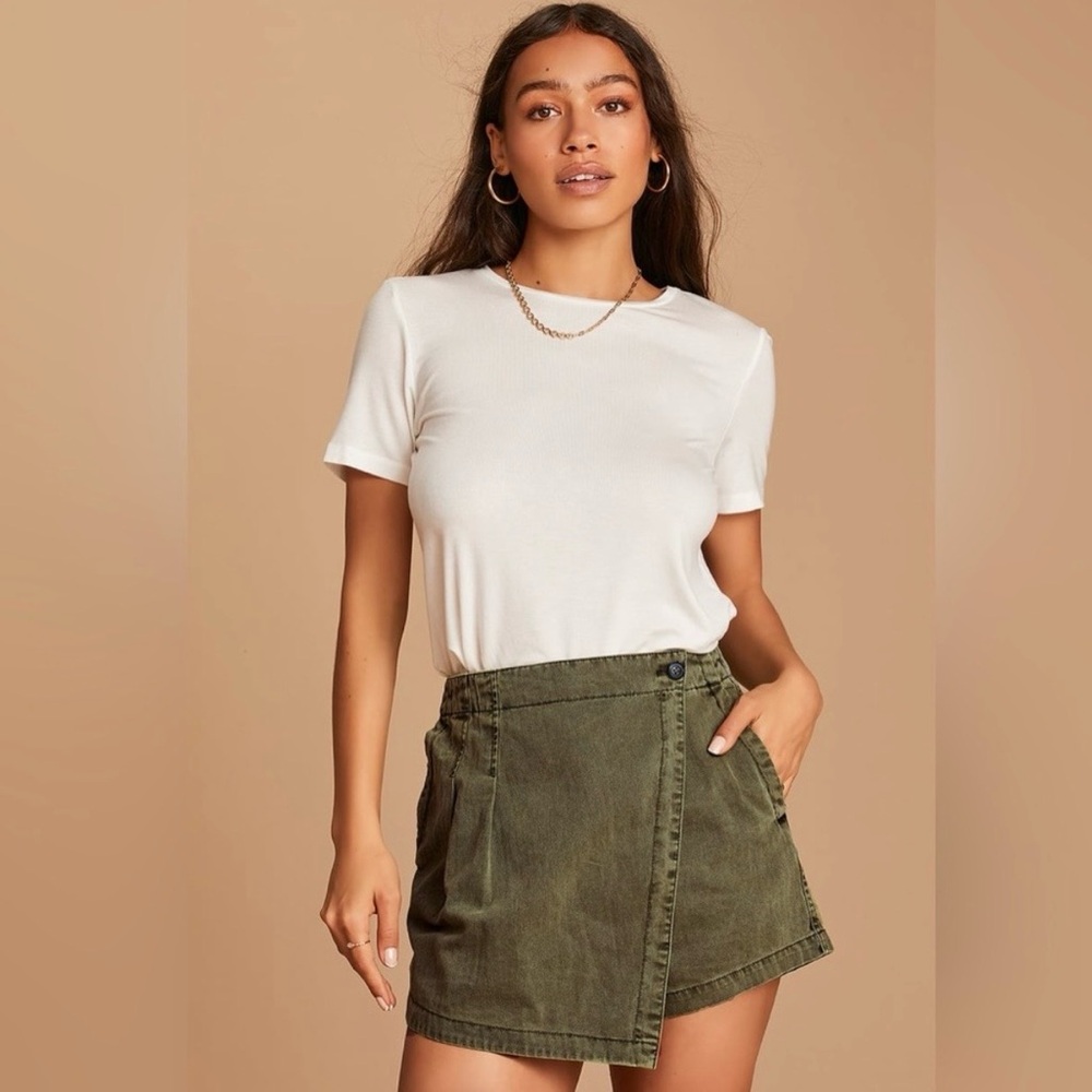 Free People Olive Utility Skort
